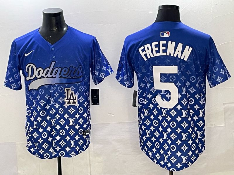 Men Los Angeles Dodgers #5 Freeman Blue Nike 2025 MLB jersey 09->los angeles dodgers->MLB Jersey